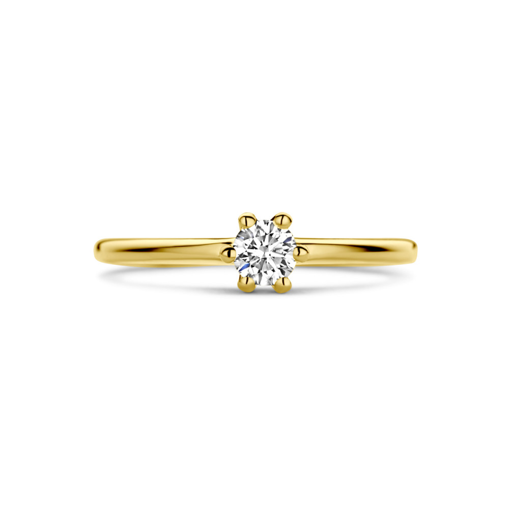 ronde-solitair-ring-van-14-karaat-goud-met-centrale-diamant-van-0-10-crt-in-klauwzetting
