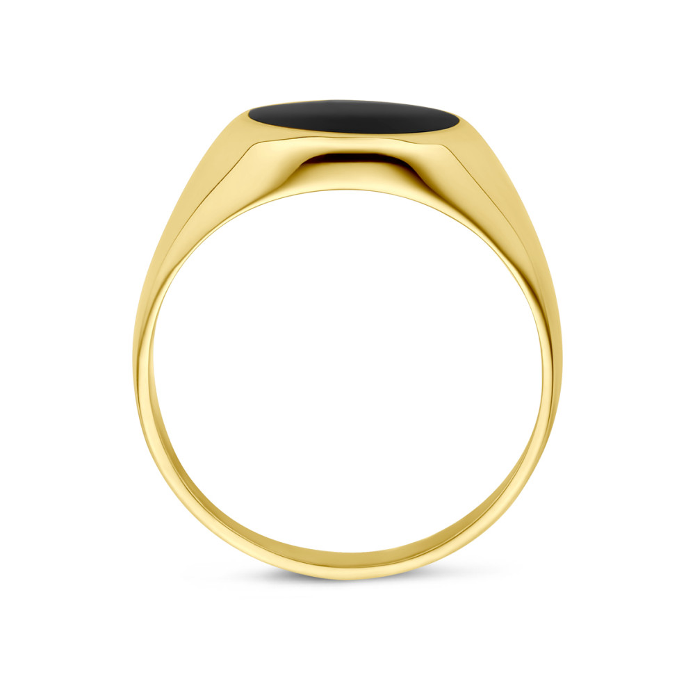 ronde-zegelring-14-karaat-goud-zwarte-onyx-glanzend-11-mm-breedte