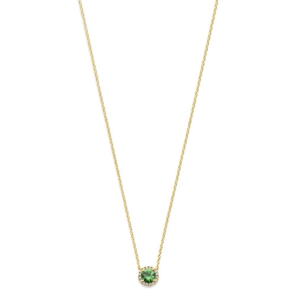 ronhet-collier-1-mm-met-hanger-en-edelsteen-goud-diamant-tsavoriet-lengte-verstelbaar-41-45-cm