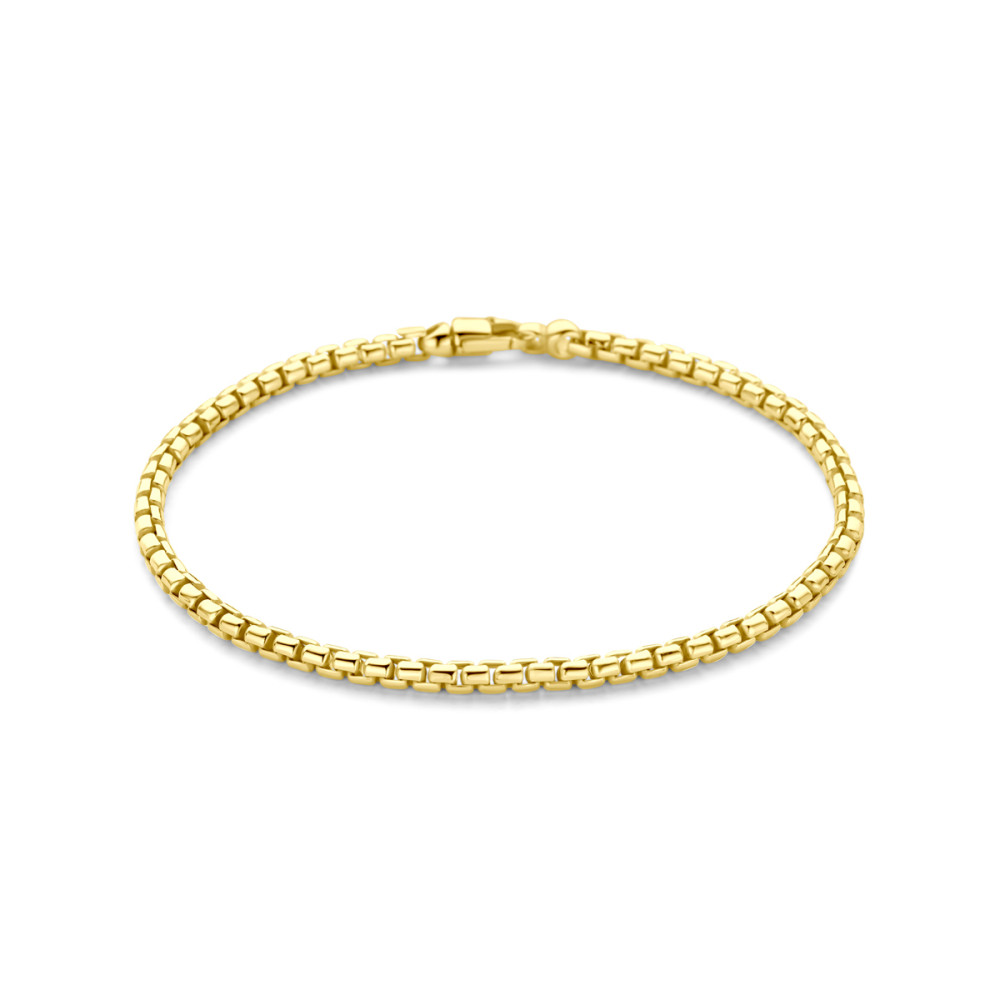 schakelarmband-dames-zilgold-venetiaans-glanzend-3-mm-breedte-lengte-19-cm