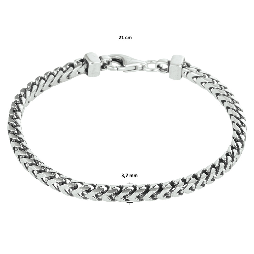 schakelarmband-gourmet-925-zilver-geoxideerd-glanzend-3-7-mm-breedte