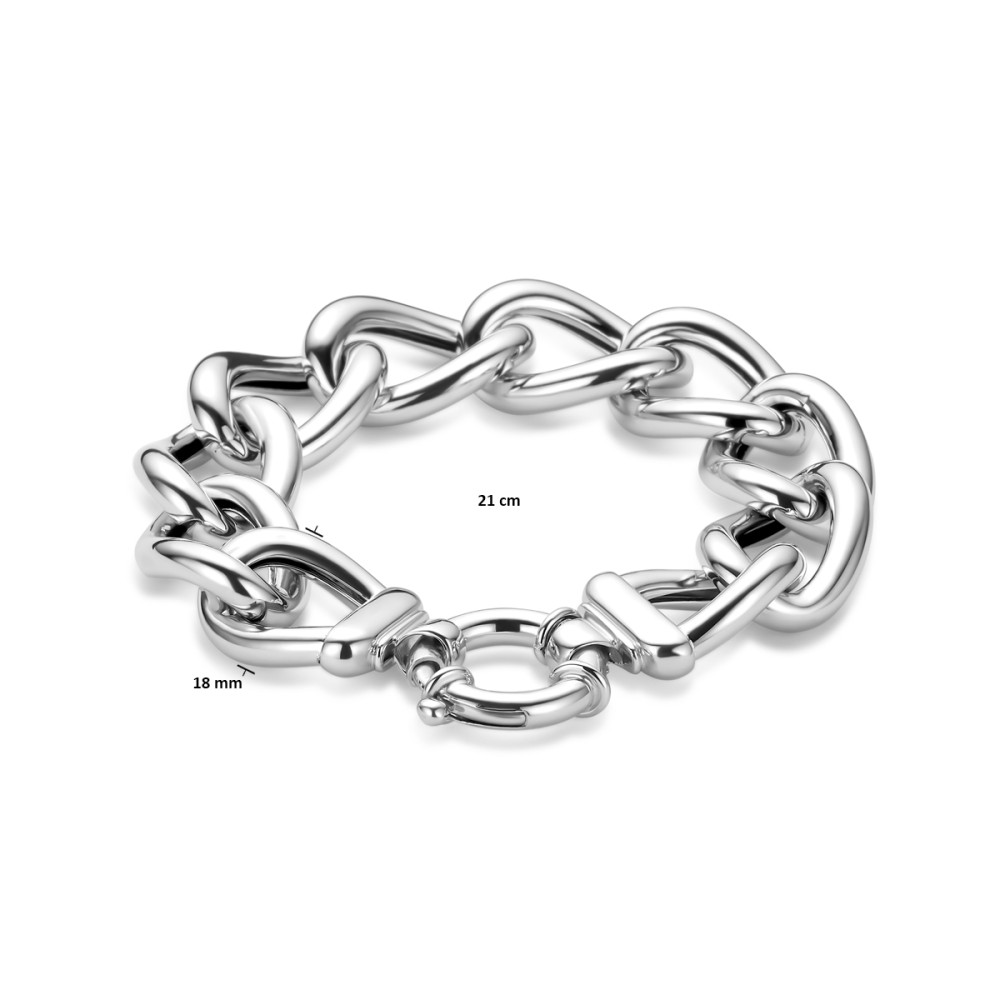 schakelarmband-gourmet-dames-glanzend-925-zilver-18-mm-breedte-lengte-21-cm