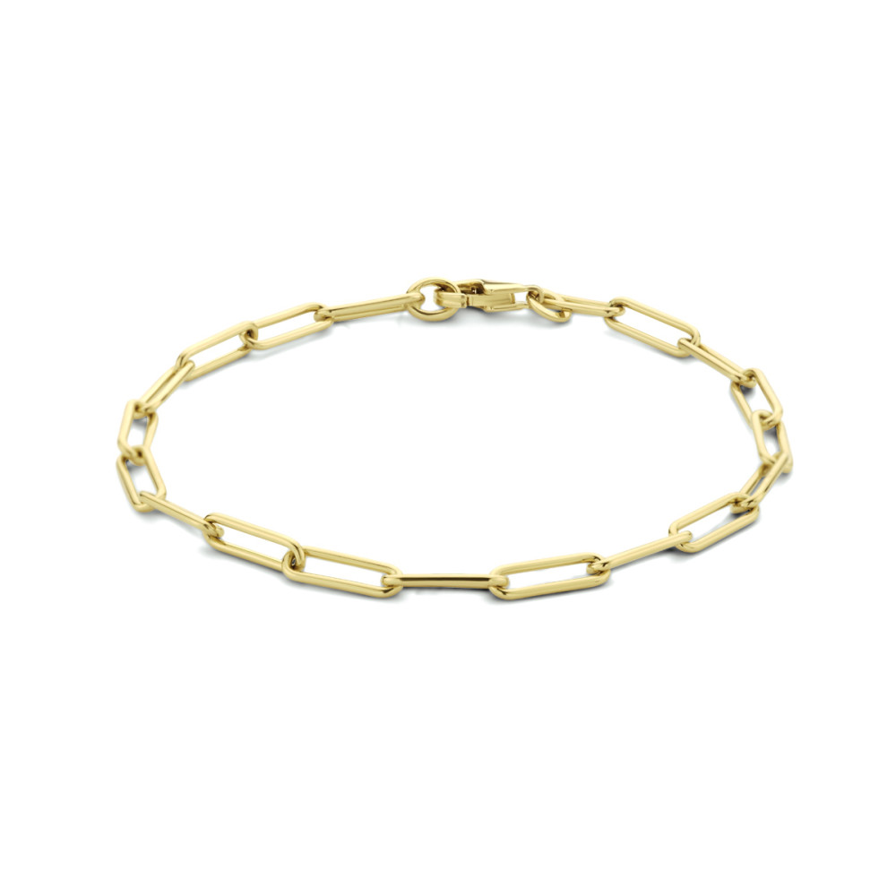 schakelarmband-paperclip-14-karaat-goud-glanzend-3-6-mm-breedte-lengte-19-cm