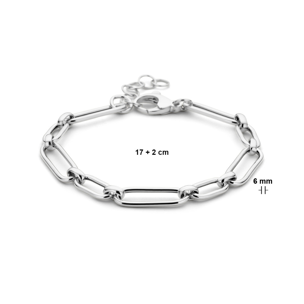 schakelarmband-paperclip-925-zilver-glanzend-6-mm-breedte-lengte-17-19-cm