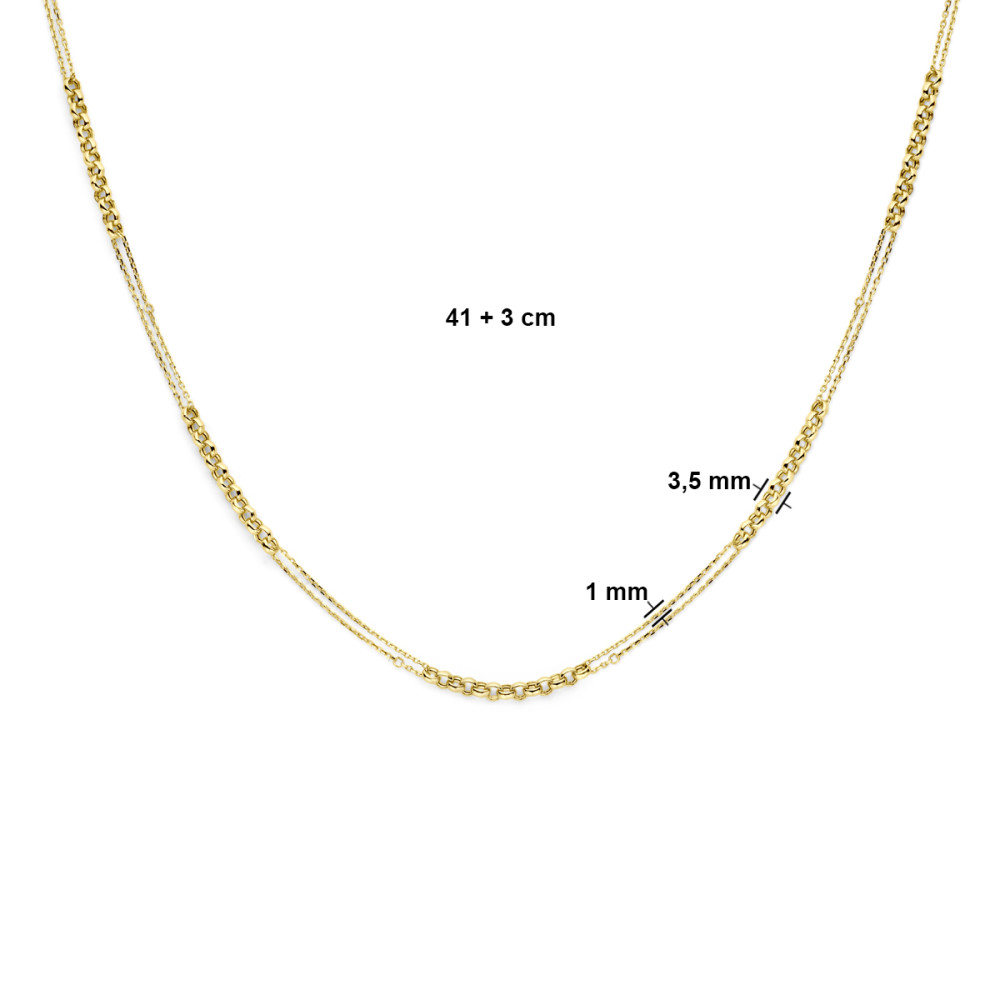 schakelcollier-3-5-mm-ketting-zonder-hanger-14-karaat-goud-lengte-verstelbaar-41-44-cm