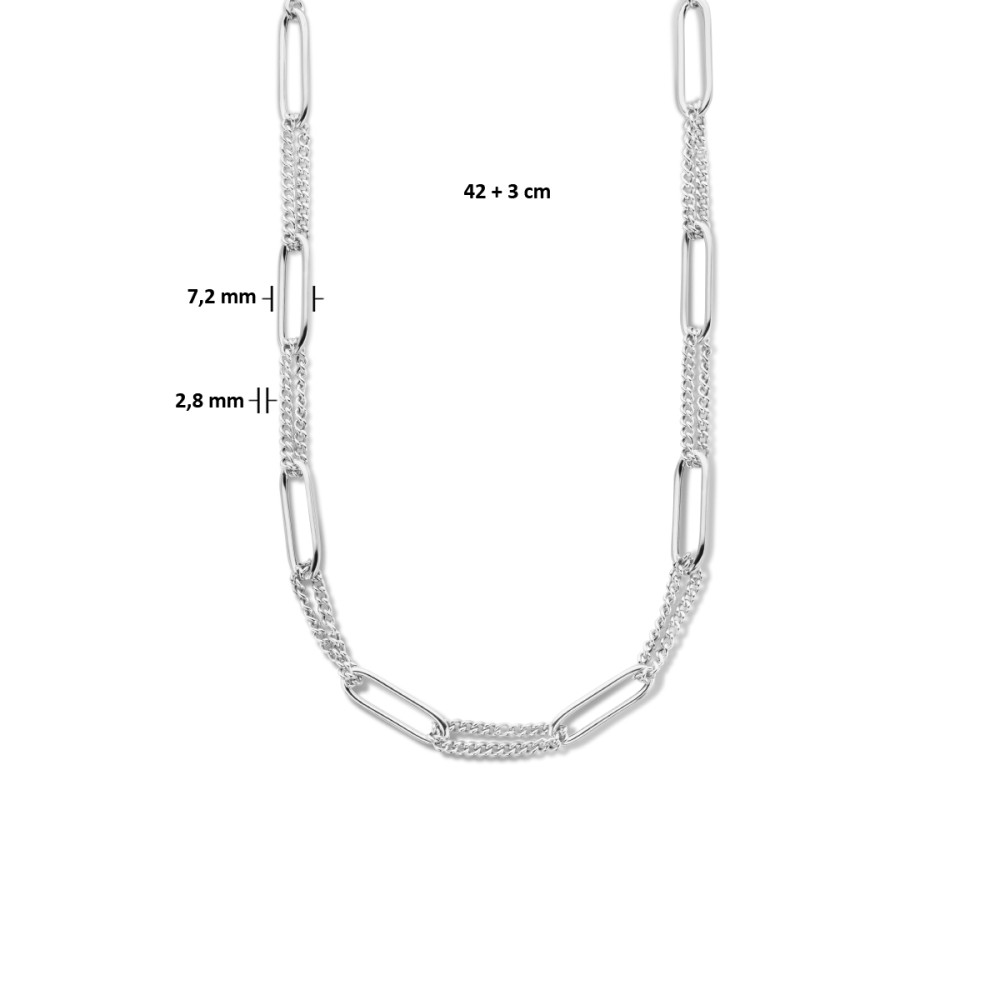 schakelcollier-7-2-mm-gerhodineerd-zilver-lengte-verstelbaar-42-45-cm