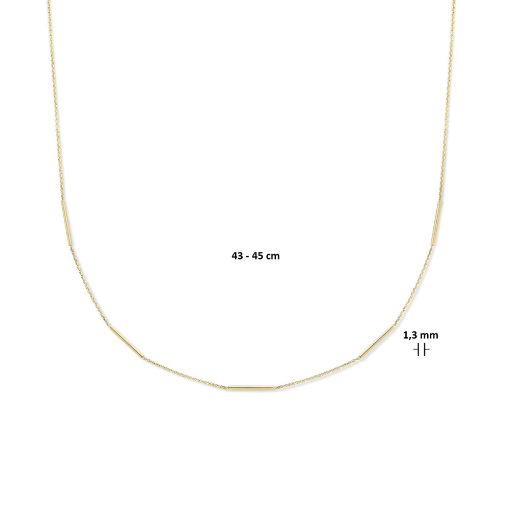 schakelketting-14-karaat-goud-staafjes-glanzend-1-3-mm-breedte-lengte-43-45-cm