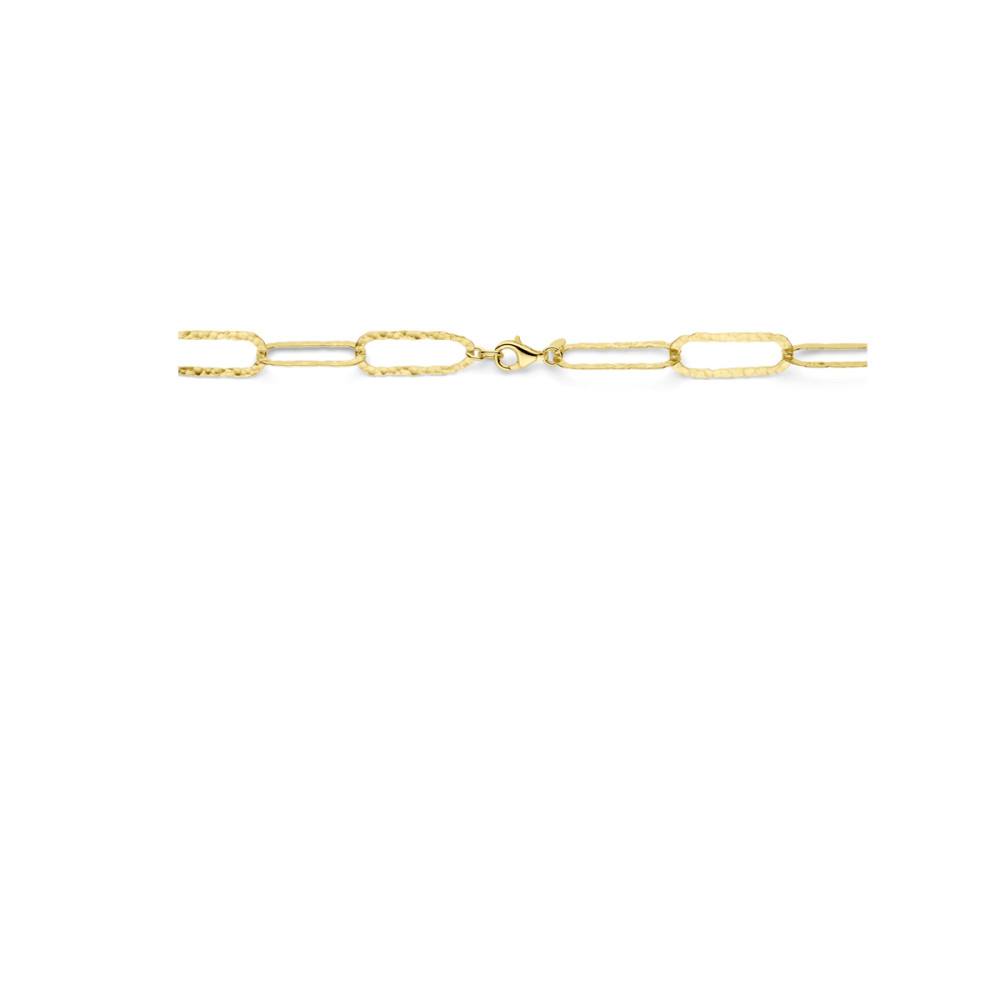 schakelketting-gold-plated-op-zilver-lengte-49-cm