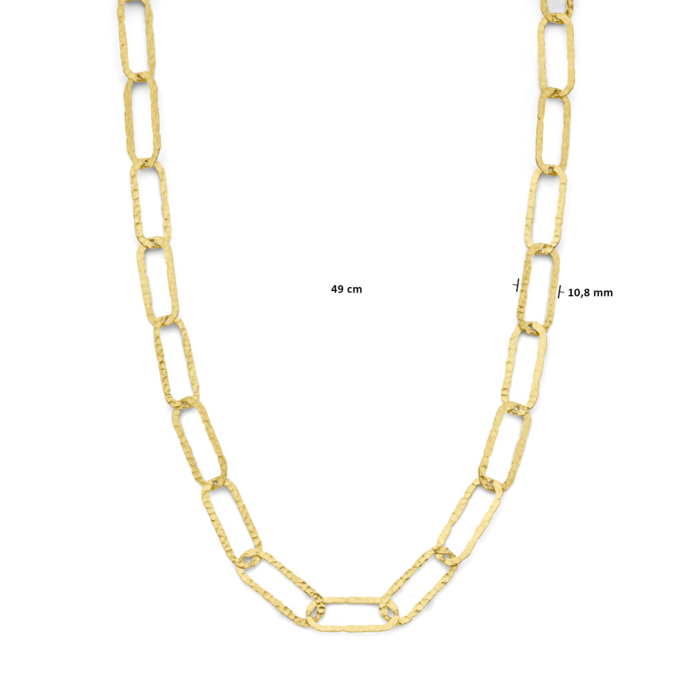 schakelketting-gold-plated-op-zilver-lengte-49-cm