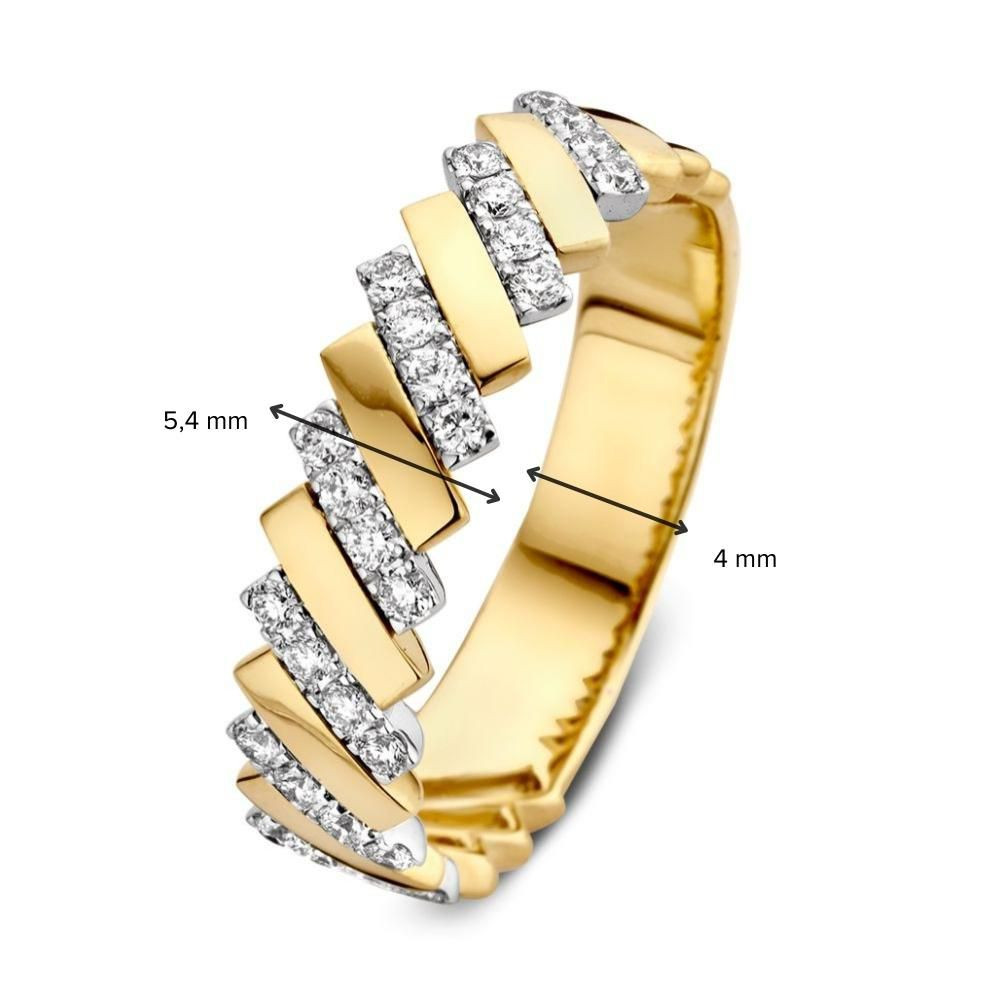 schakelring-met-rechthoekige-gouden-en-witgouden-schakels-met-diamant-0-30-crt