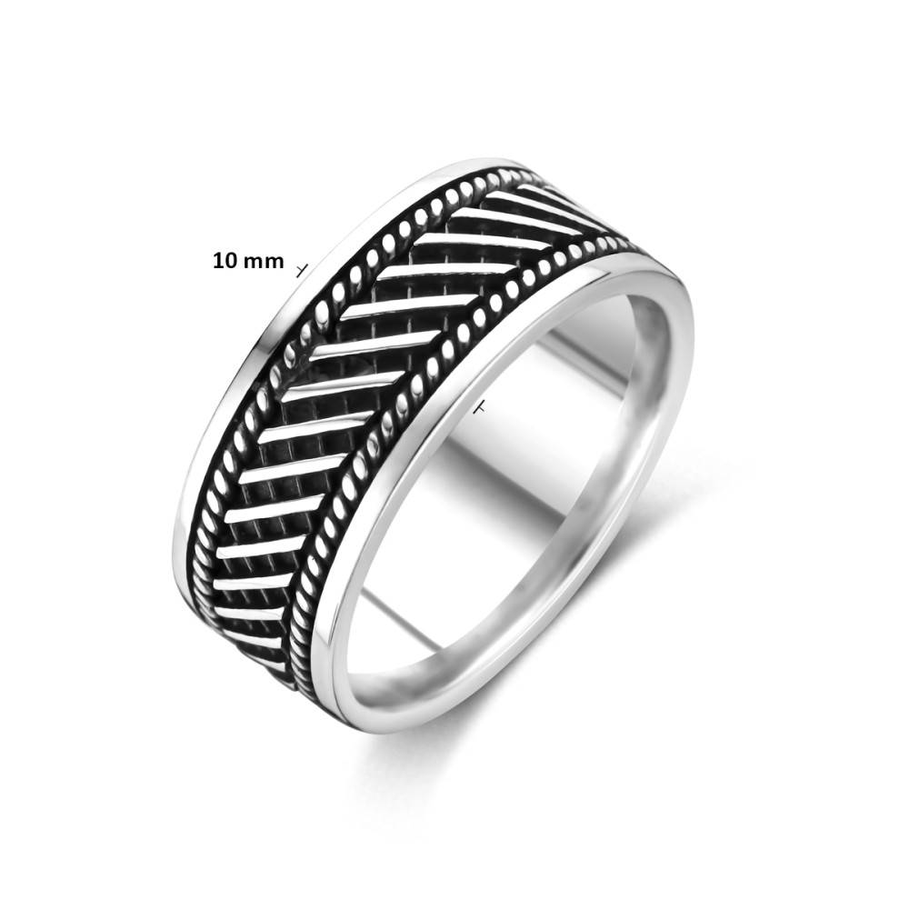 schakelring-zilver-zwart-geoxideerd-glanzend-heren-10-mm-breedte