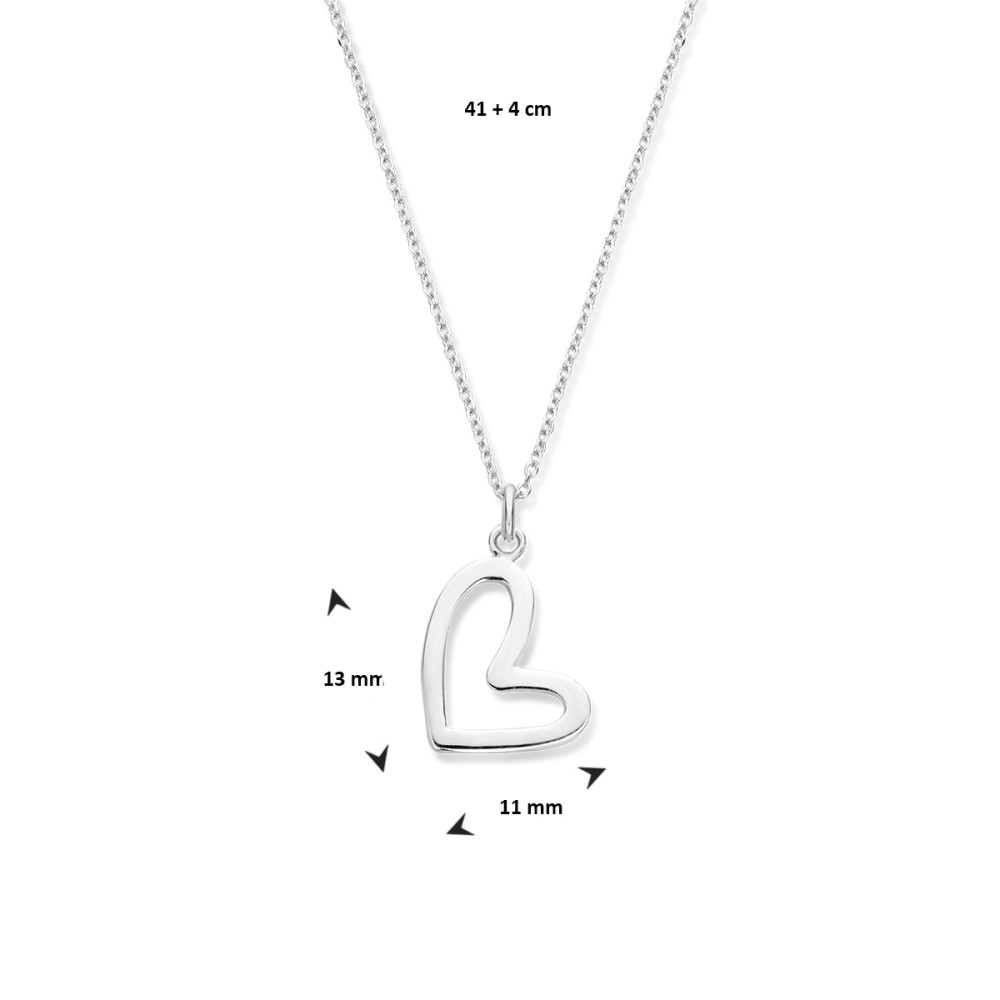 schuin-hartje-zilveren-ketting-met-gerhodineerde-hanger-lengte-verstelbaar-41-45-cm