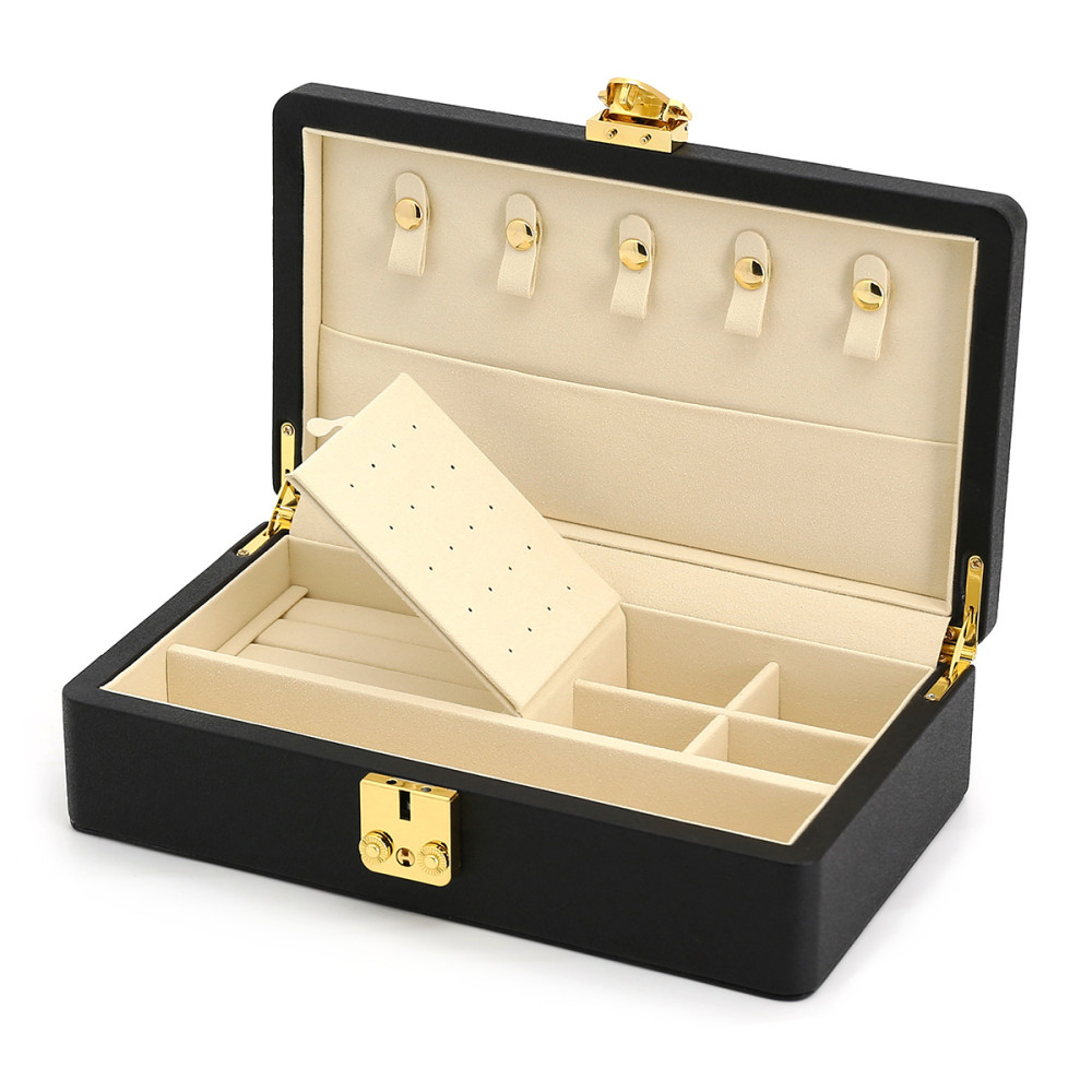 sieradendoos-zwart-rechthoekig-goudkleurige-elementen