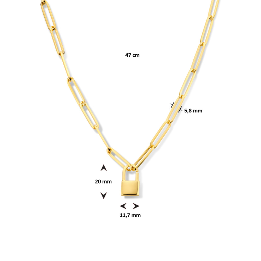 slotje-5-8-mm-schakelcollier-goud-op-zilver-lengte-47-cm