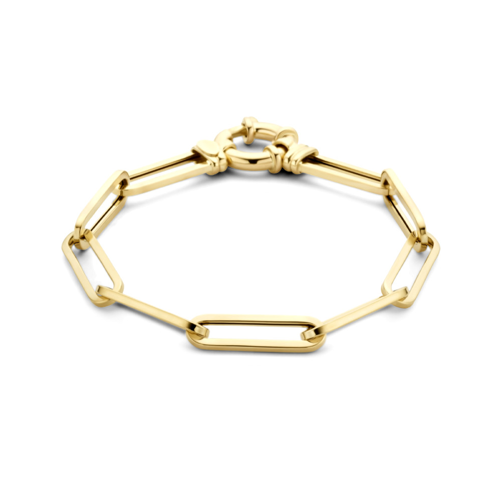 strakke-14-karaat-gouden-paperclip-schakelarmband-6-mm-breed-lengte-19-cm