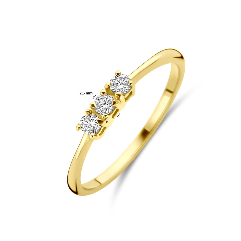 trilogy-ring-glanzend-18-karaat-goud-en-0-15-crt-diamanten-briljant-geslepen-2-5-mm-breedte