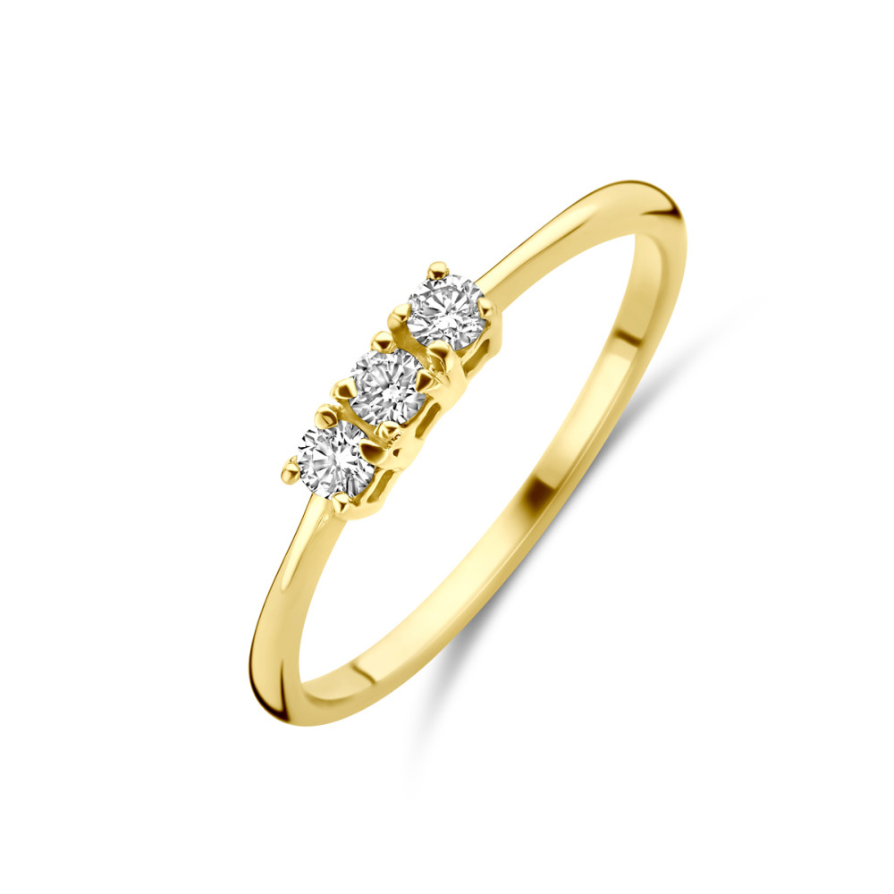 trilogy-ring-glanzend-18-karaat-goud-en-0-15-crt-diamanten-briljant-geslepen-2-5-mm-breedte