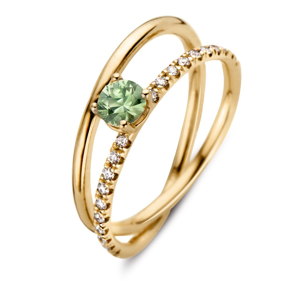 unieke-ring-van-18-karaat-goud-met-0-19-crt-diamanten-en-briljante-groene-saffier