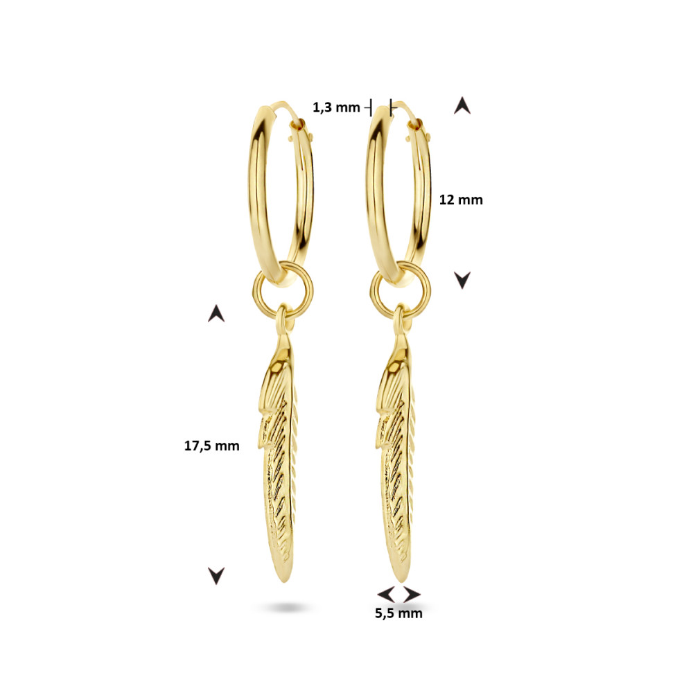 veer-oorhangers-goud-14-karaat-17-5-mm