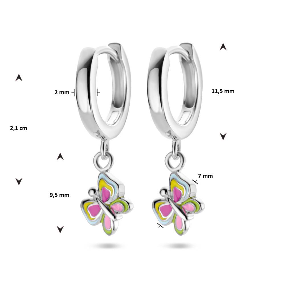 vlinder-creolen-zilver-gerhodineerd-emaille-diameter-11-5-mm