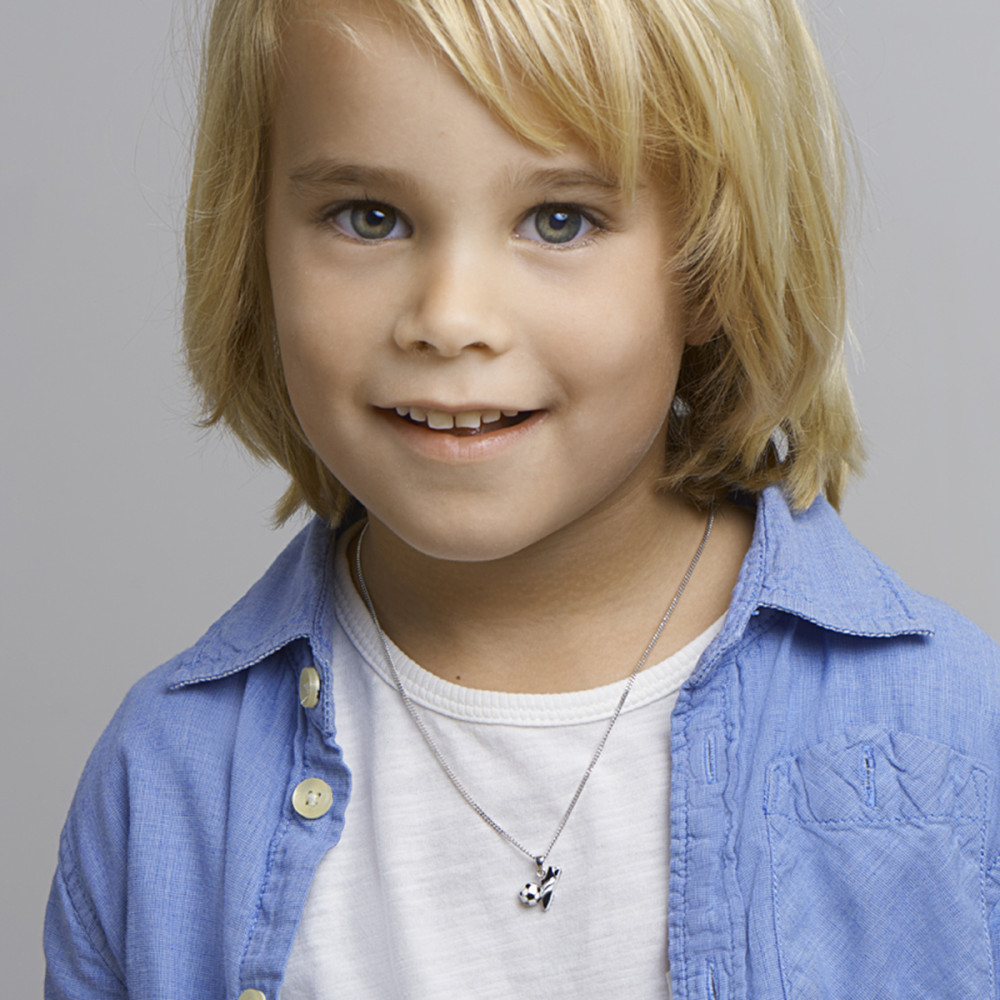 voetbal-ketting-1-4-mm-kindersieraden-zilver-emaille-lengte-verstelbaar-36-40-cm