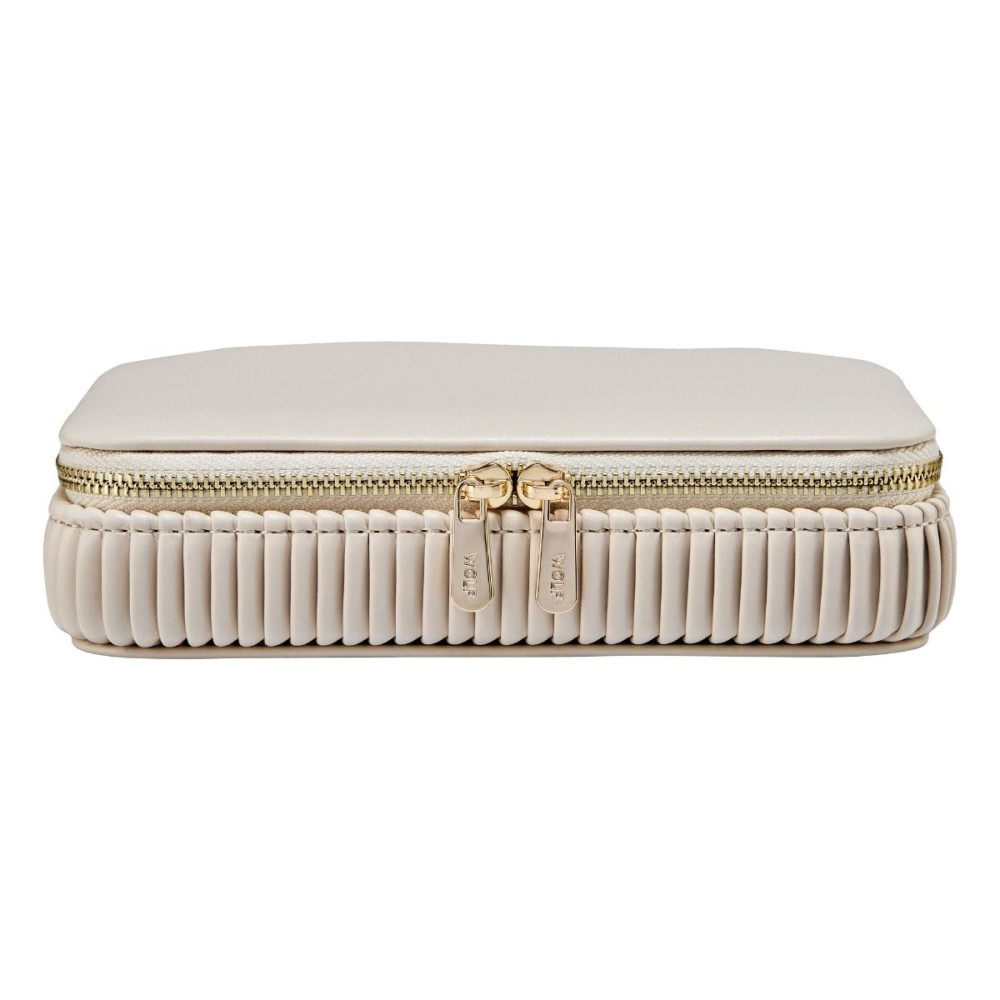 wolf1834-bella-781353-sieradenetui-beige-wit-vegan-leer-geribbeld-goudkleurig