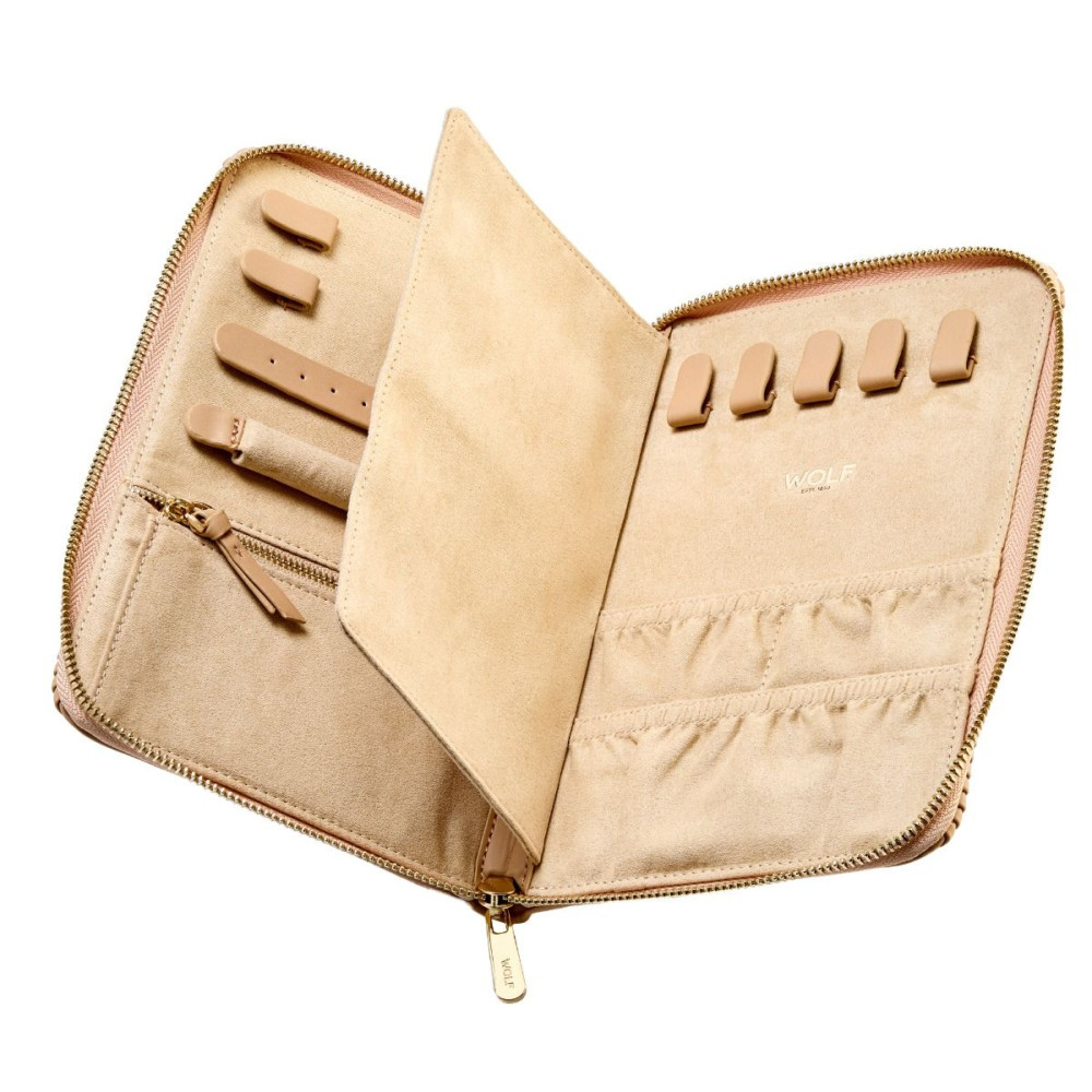 wolf1834-bella-781429-sieradenreisetui-vegan-leer-mokka-bruin-goudkleurige-rits