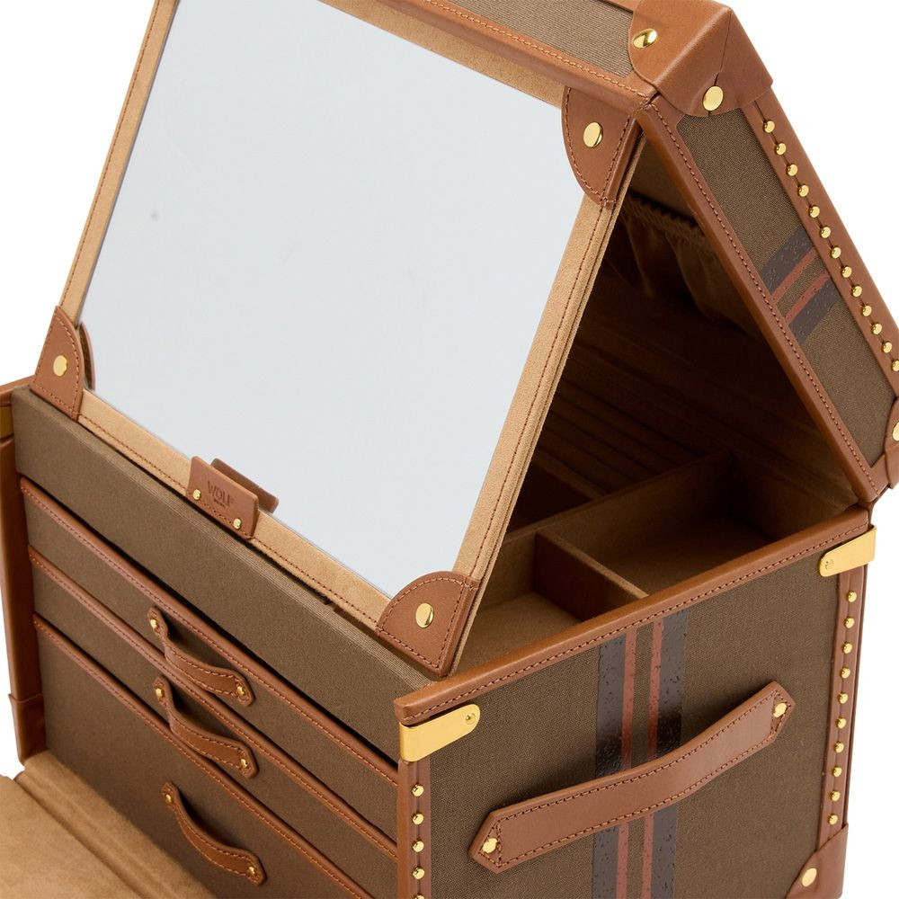 wolf1834-ida-190041-sieradendoos-bruin-leer-canvas-klassiek-goudkleurige-accenten