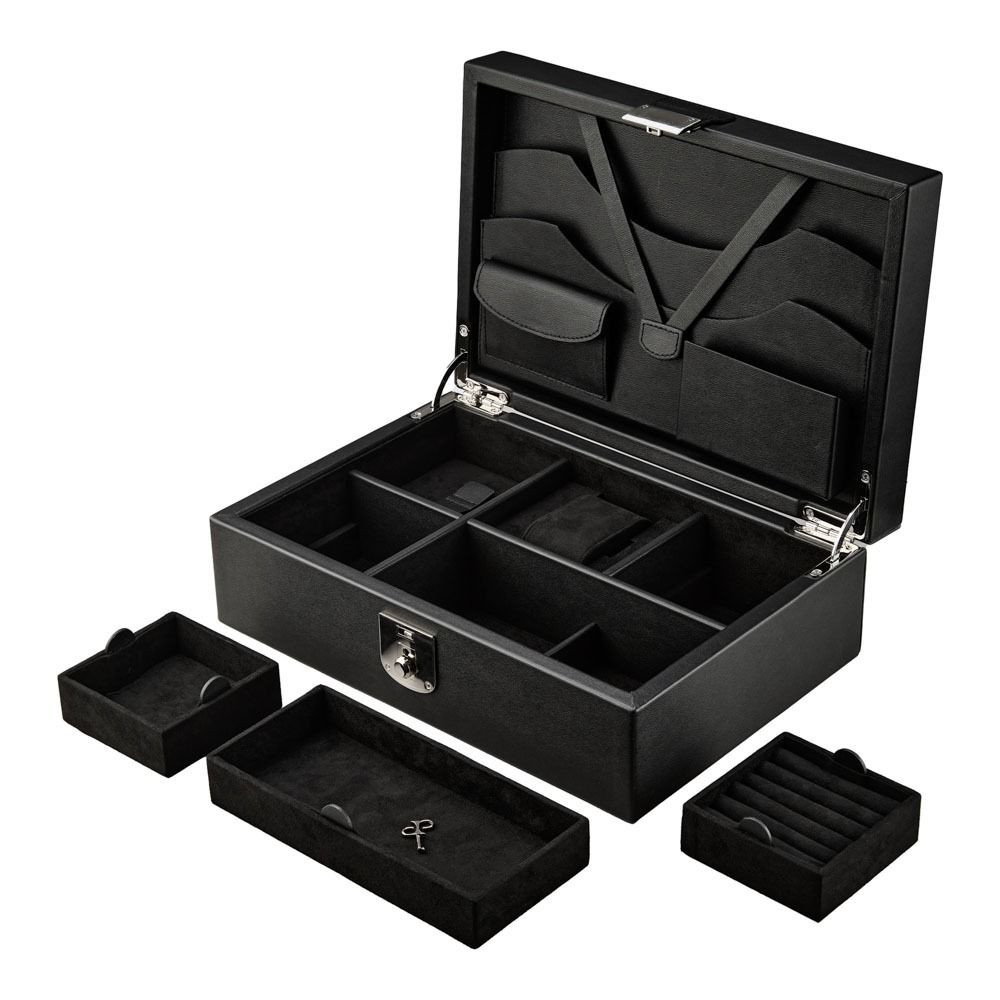 wolf1834-philipp-190202-jewelry-box-zwart-vegan-leer-zilverkleurige-details