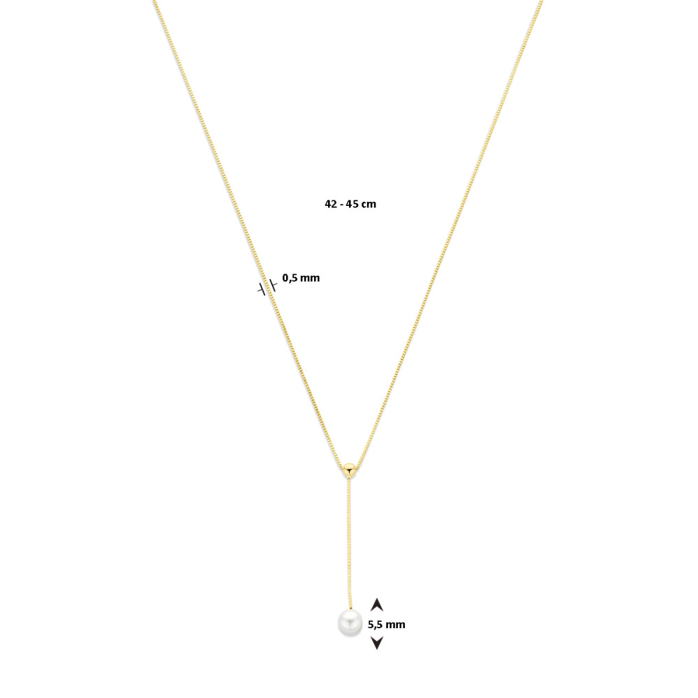 y-collier-0-5-mm-parelcollier-goud-lengte-verstelbaar-42-45-cm
