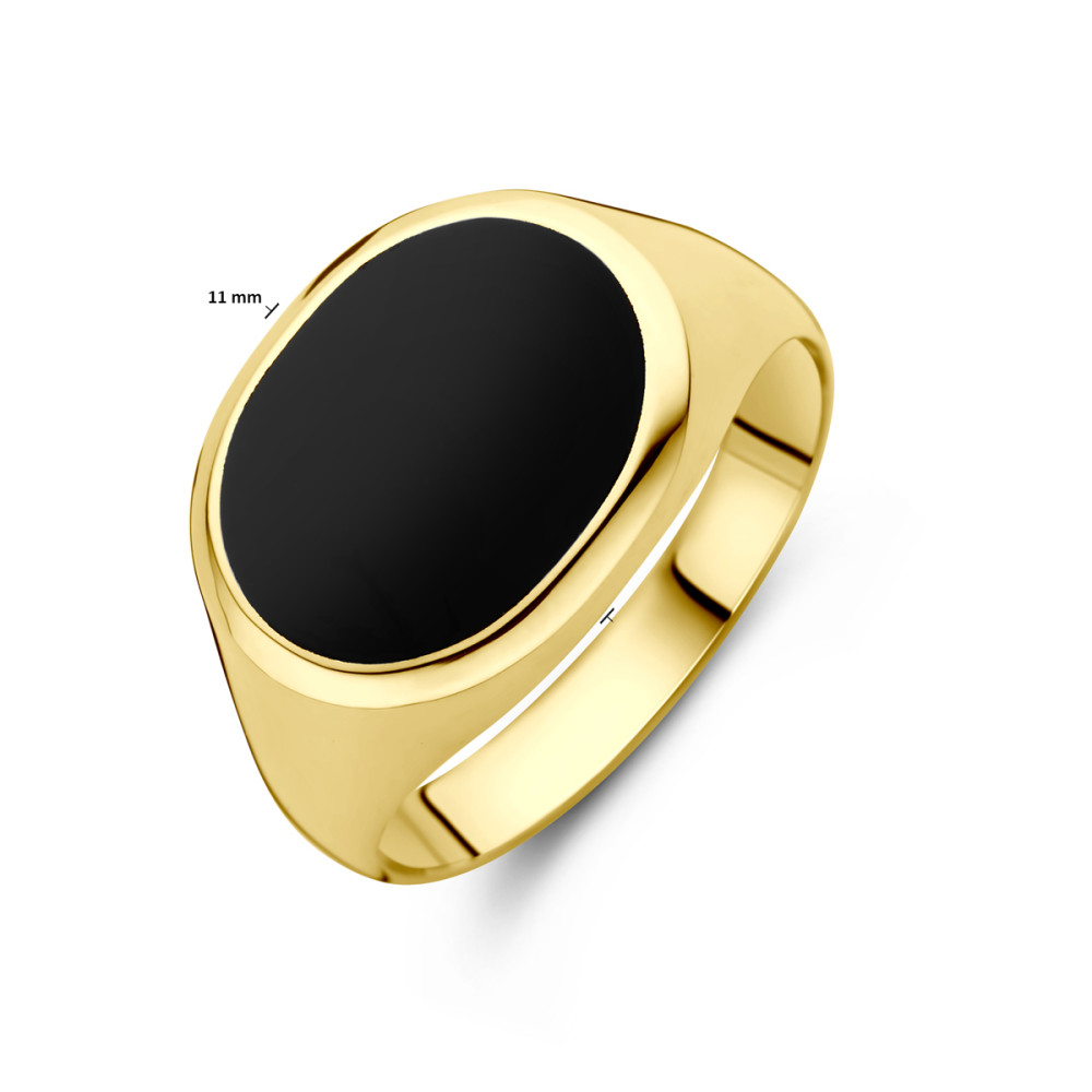 zegelring-14-karaat-goud-onyx-ovaal-glanzend-zwart-11-mm-breedte