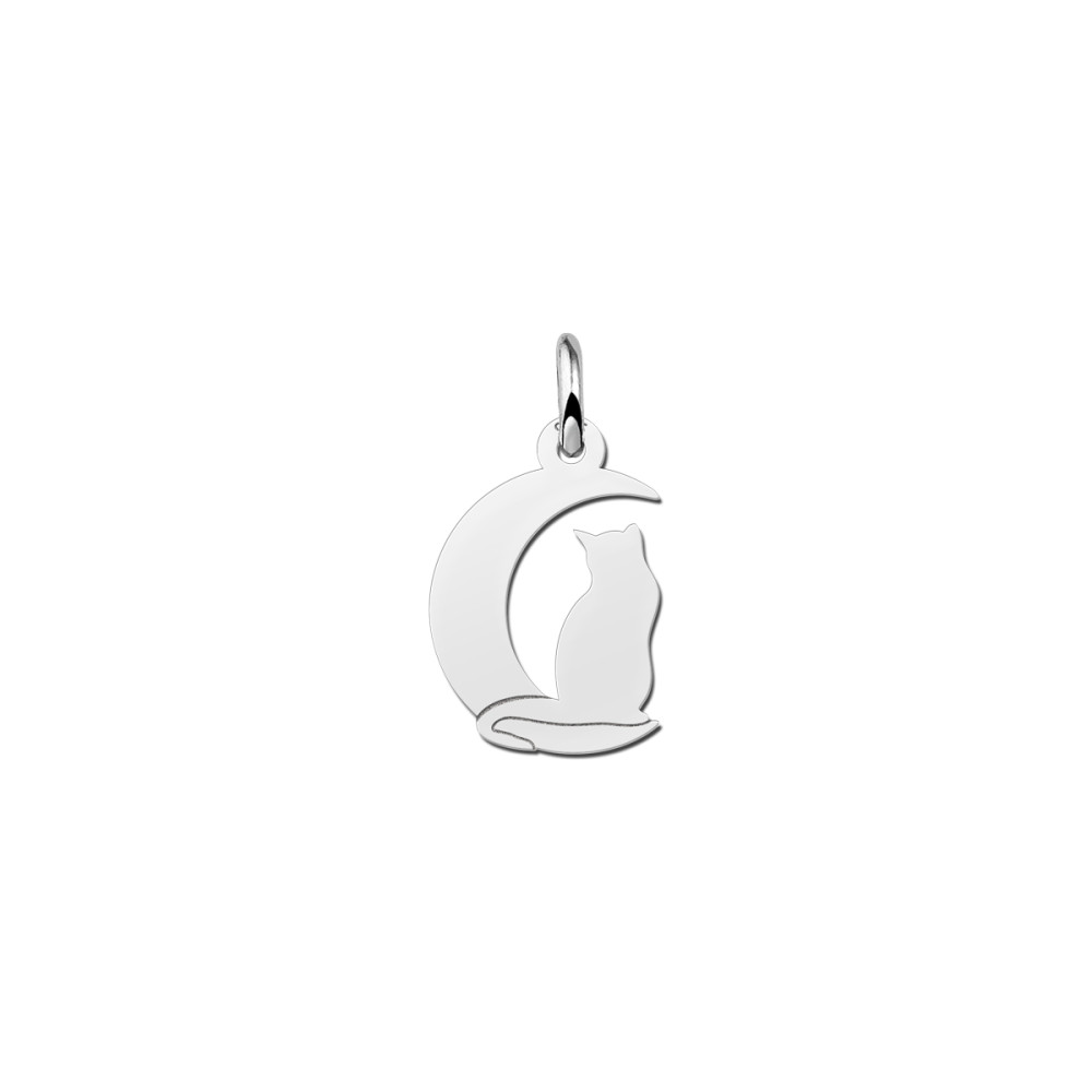 zilveren-hanger-halve-maan-met-zittende-kat-12-mm-hoogte-15-mm