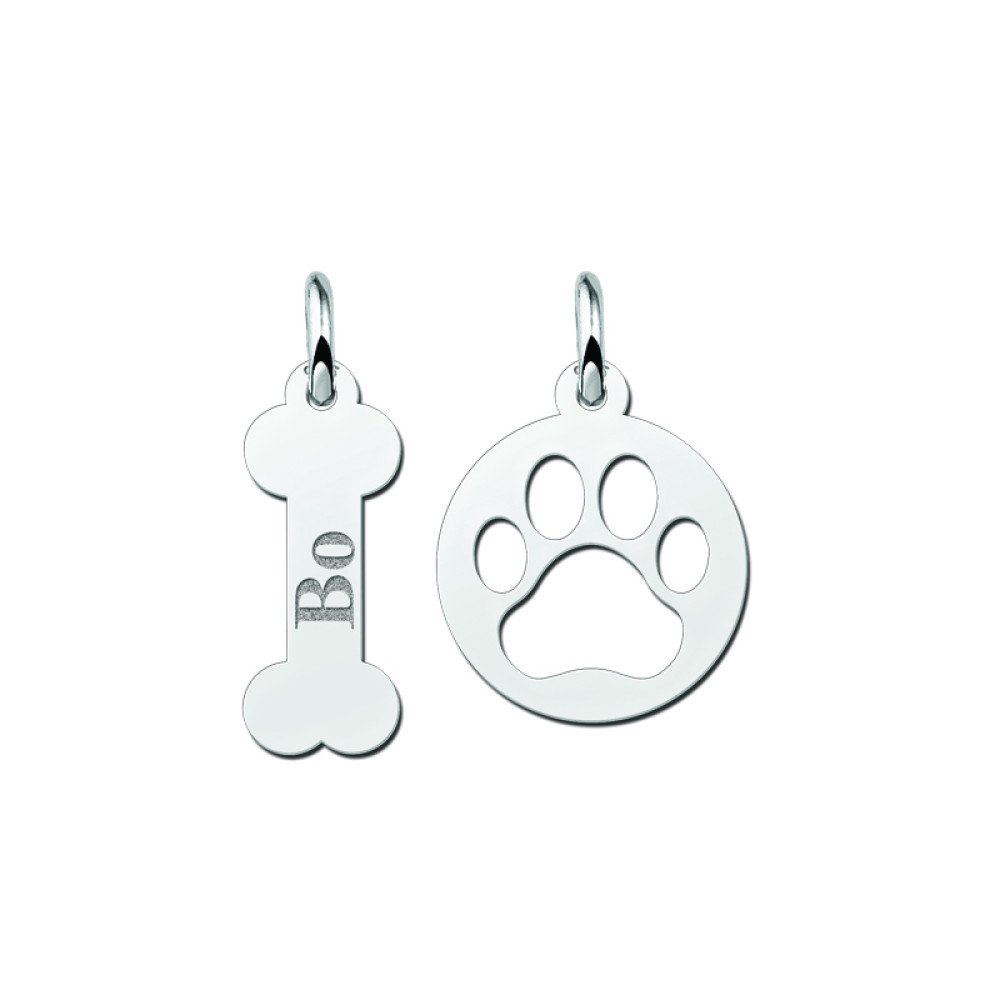 zilveren-hanger-met-bot-en-pootafdruk-hoogte-17-mm-graveerbaar