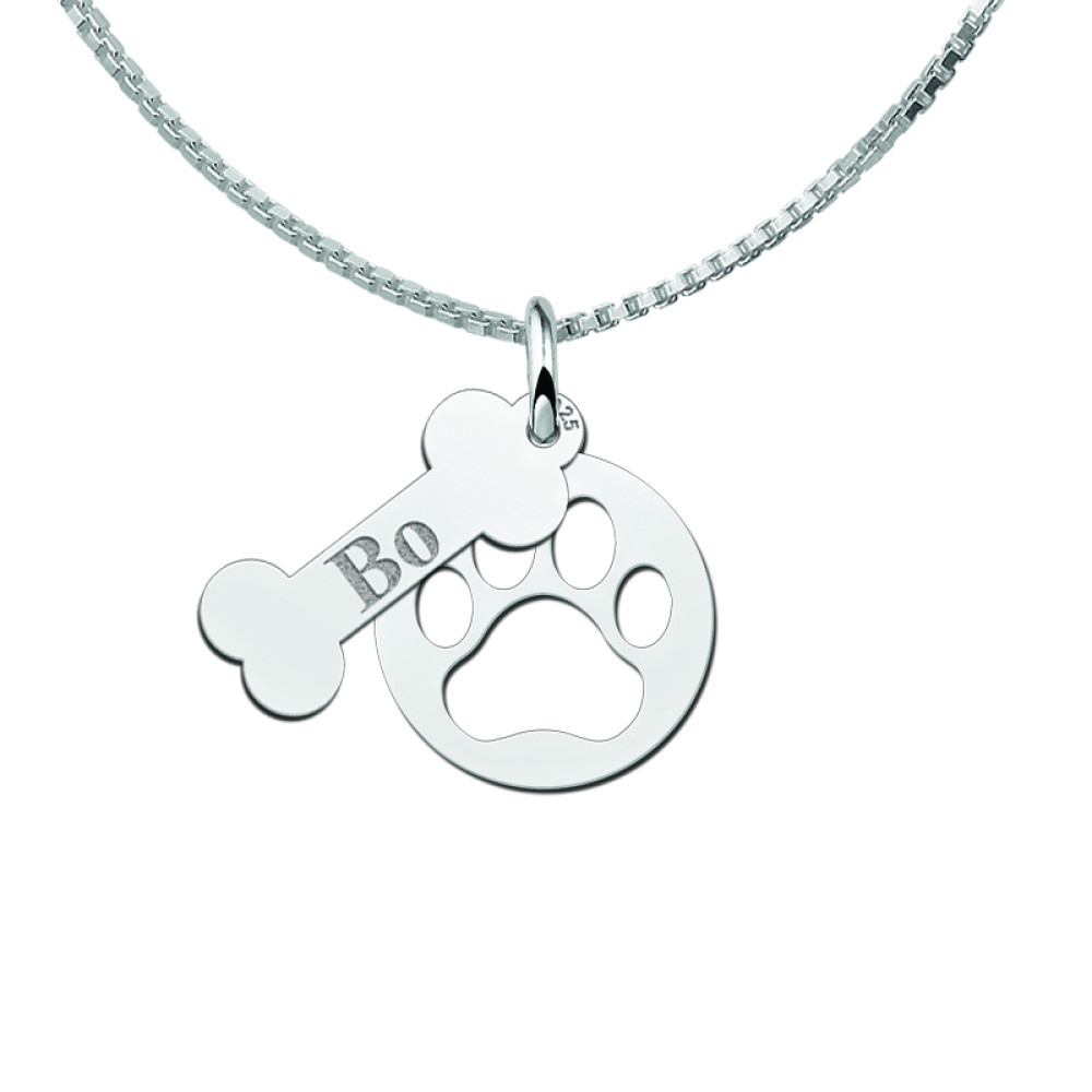 zilveren-hanger-met-bot-en-pootafdruk-hoogte-17-mm-graveerbaar