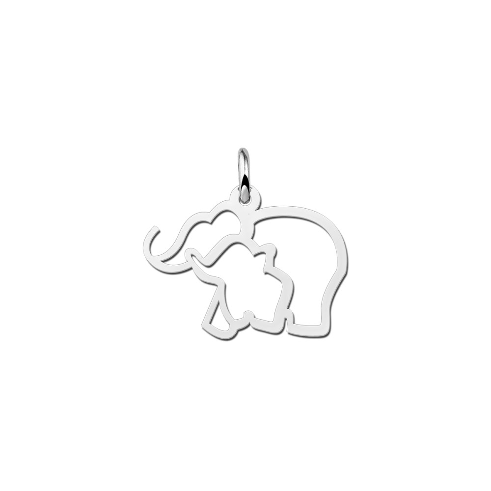 zilveren-hanger-met-grote-en-kleine-olifant-24-mm-breed-hoogte-16-mm