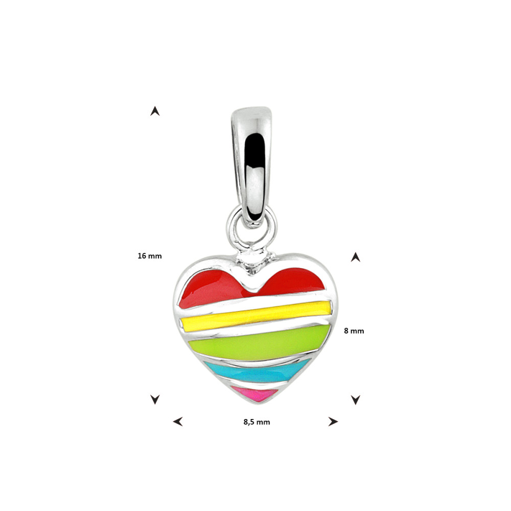 zilveren-hartjes-hanger-met-regenboog-strepen-van-emaille-hoogte-8-mm