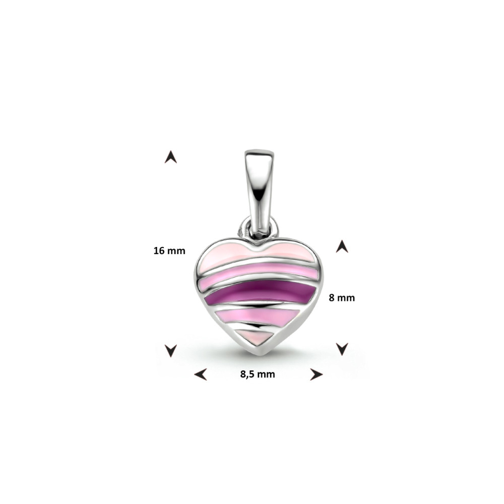 zilveren-hartjes-hanger-met-roze-en-paarse-strepen-8-5-mm-hoogte-16-mm