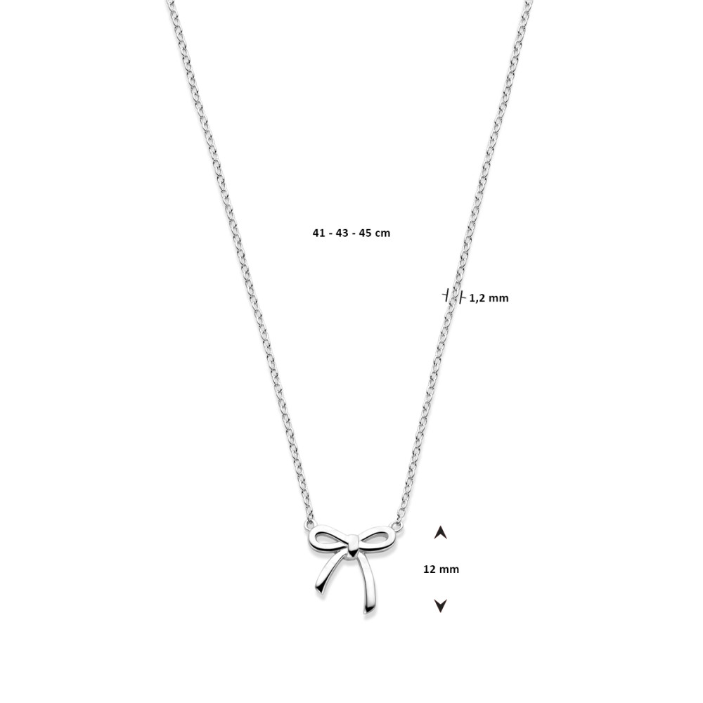 zilveren-ketting-met-strikje-10-mm-lengte-41-cm-43-cm-45-cm