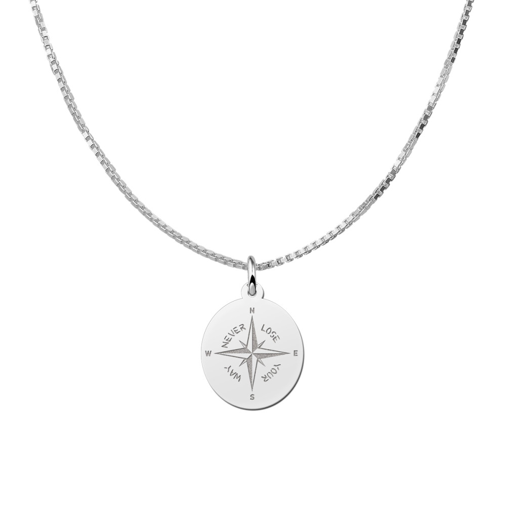 zilveren-kompas-hanger-met-tekst-never-lose-your-way-16-5-mm-breed-hoogte-18-mm