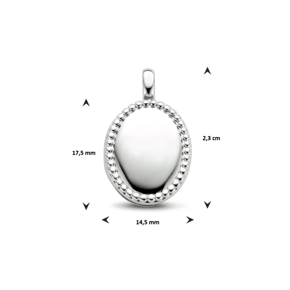 zilveren-ovaal-medaillon-met-bolletjes-hoogte-23-mm