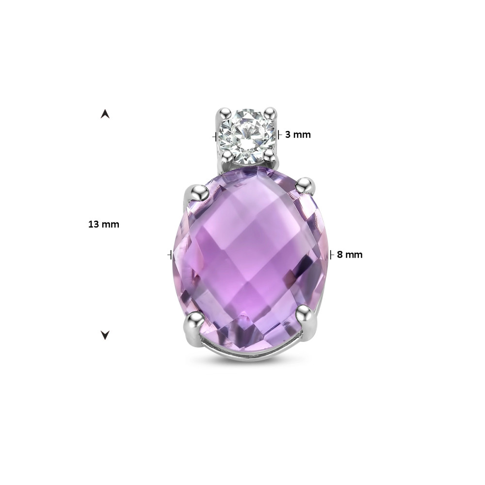 zilveren-ovale-hanger-met-paarse-amethist-en-zirkonia-8-mm-breed-hoogte-13-mm