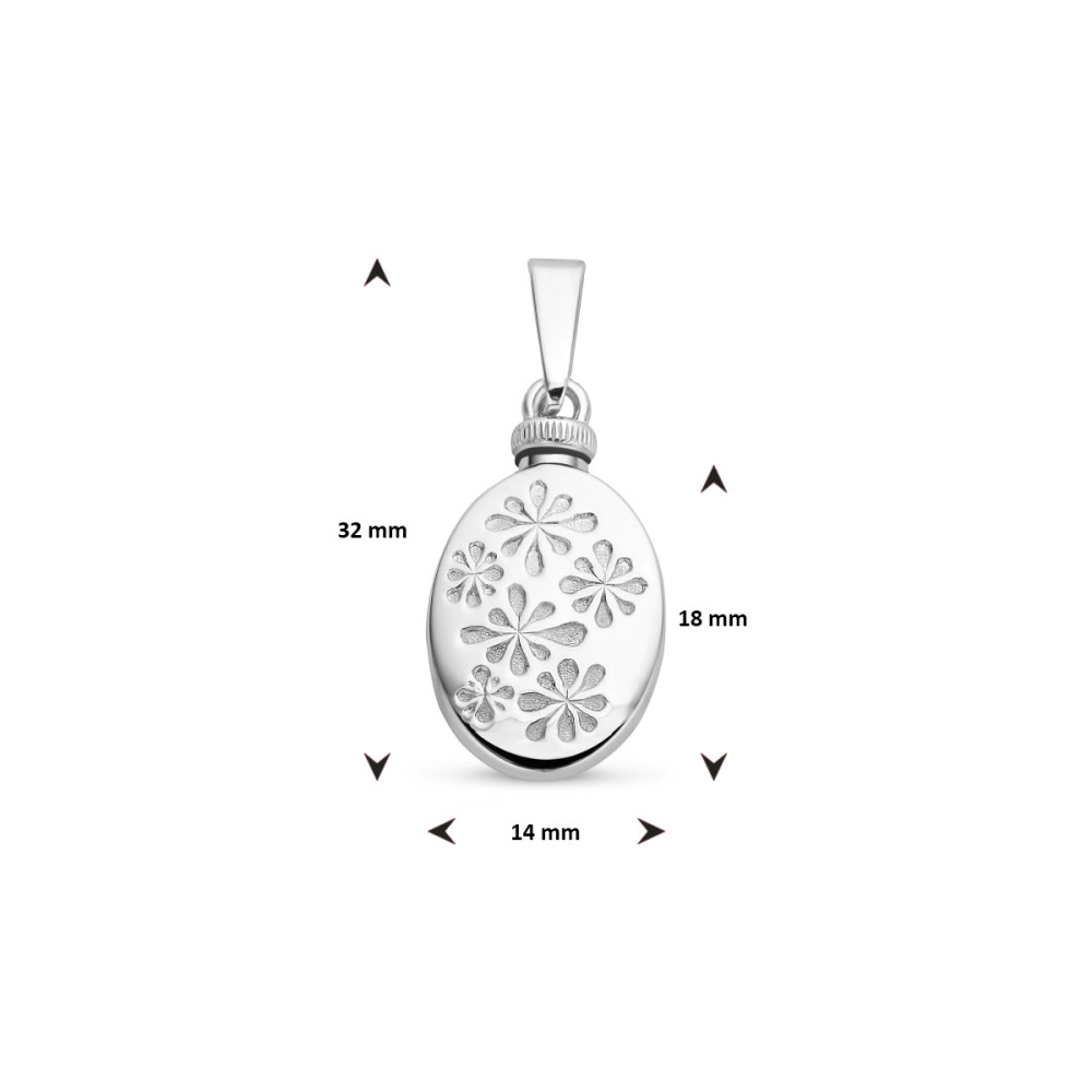 zilveren-ovale-medaillon-met-bloemetjespatroon-14-mm-breed-hoogte-32-mm