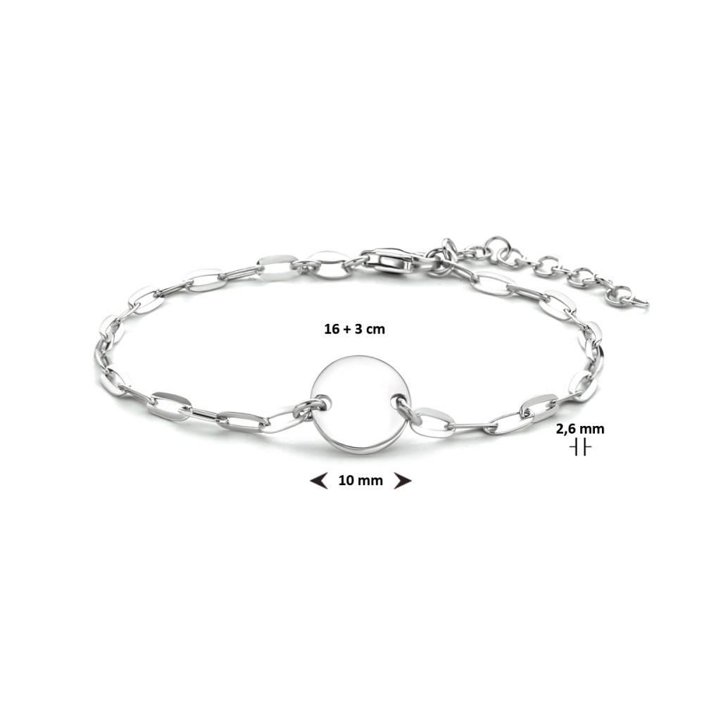 zilveren-paperclip-schakelarmband-met-ronde-hanger
