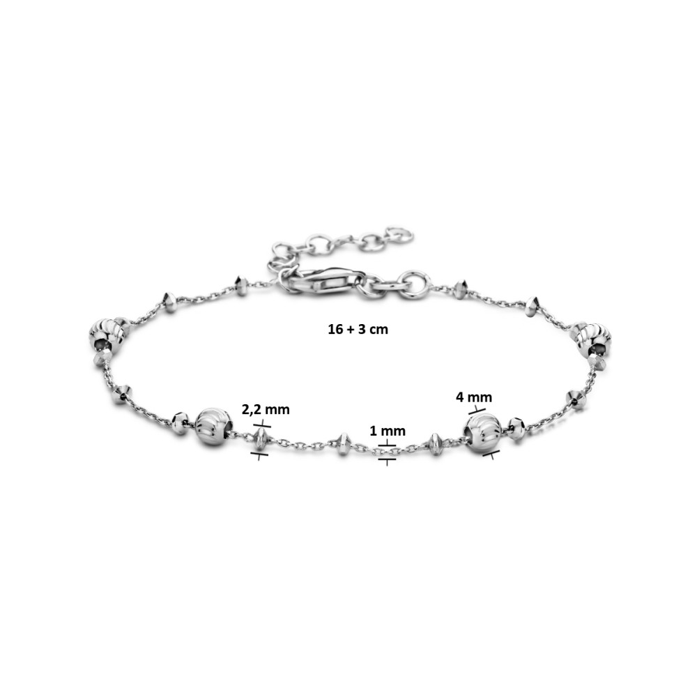 zilveren-schakelarmband-met-gediamanteerde-bolletjes-en-verstelbare-lengte