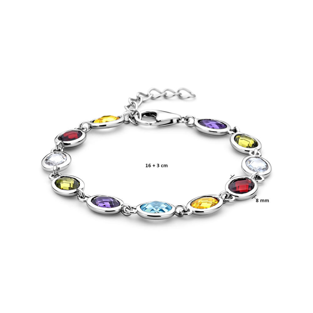 zilveren-schakelarmband-met-gekleurde-zirkonia-en-verstelbare-lengte