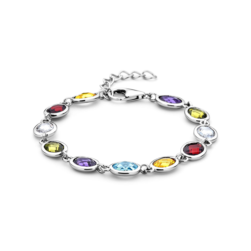 zilveren-schakelarmband-met-gekleurde-zirkonia-en-verstelbare-lengte