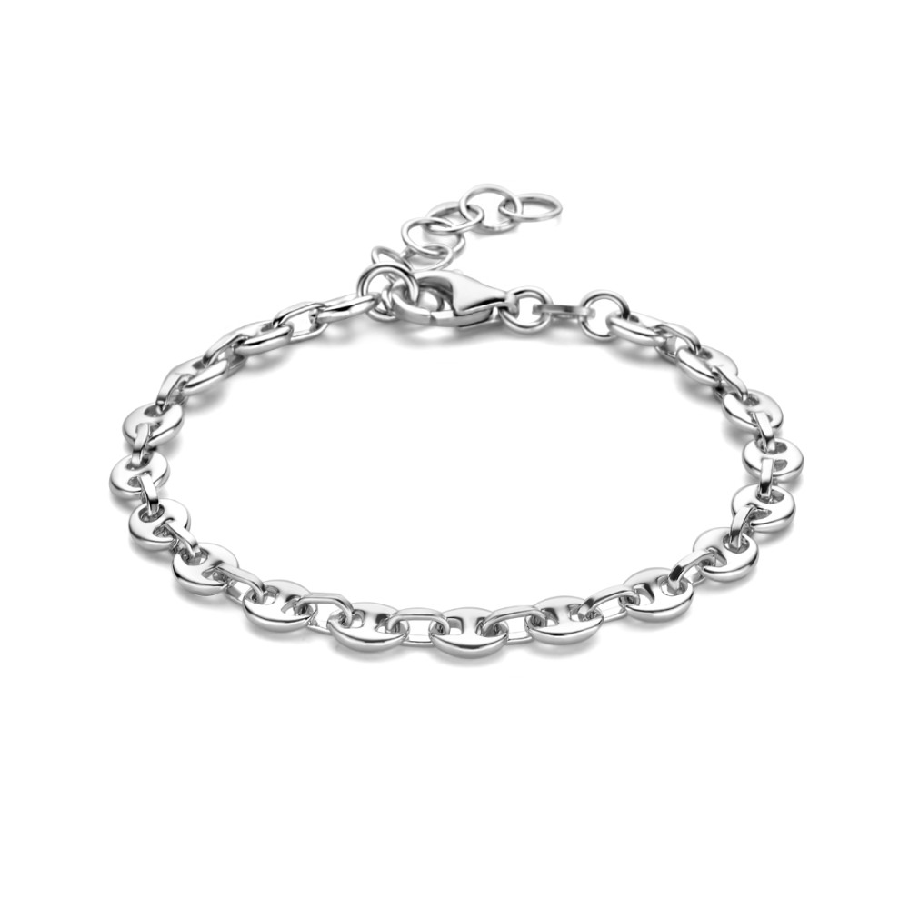 zilveren-schakelarmband-met-koffieboonpatroon-5-mm-breed