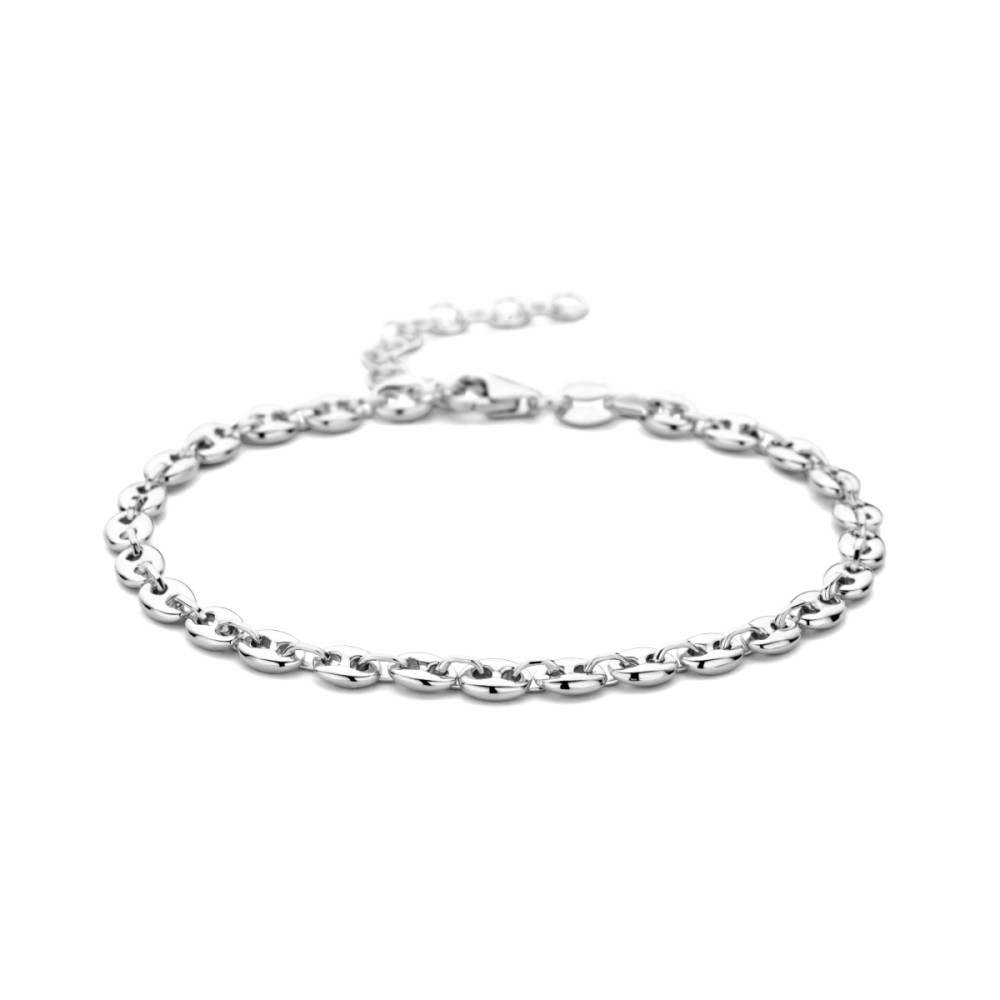 zilveren-schakelarmband-met-koffieboonpatroon-gerhodineerd-3-7-mm-breed