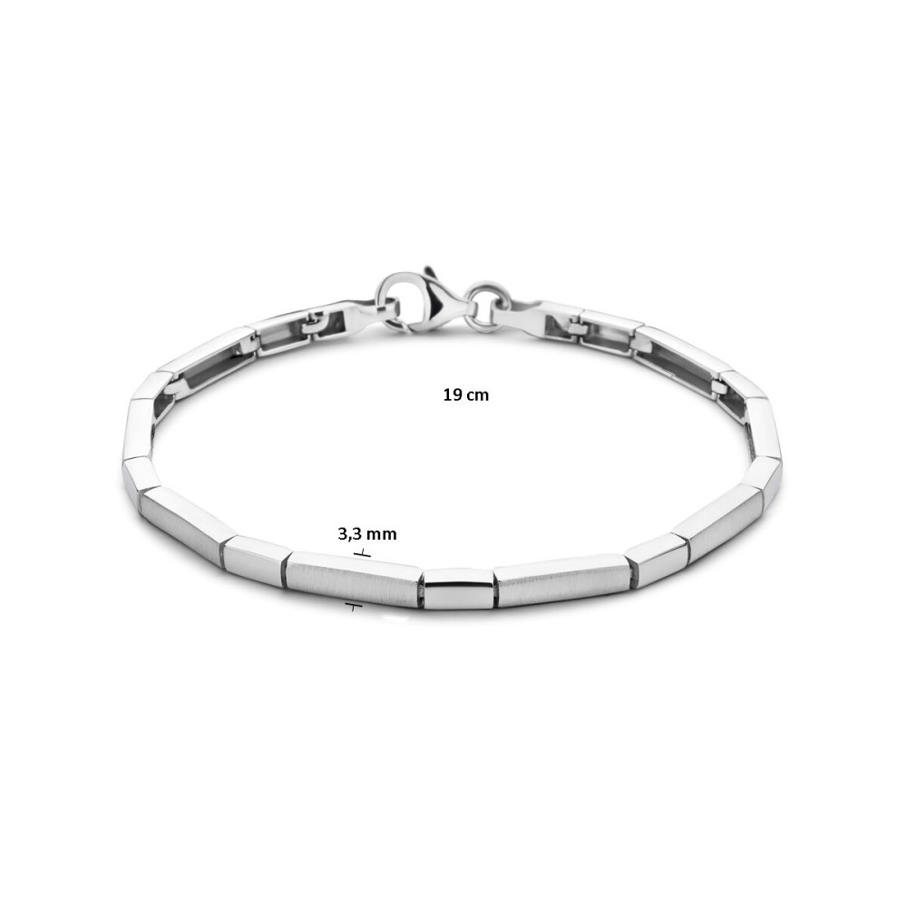 zilveren-schakelarmband-met-matte-afwerking-en-karabijnsluiting