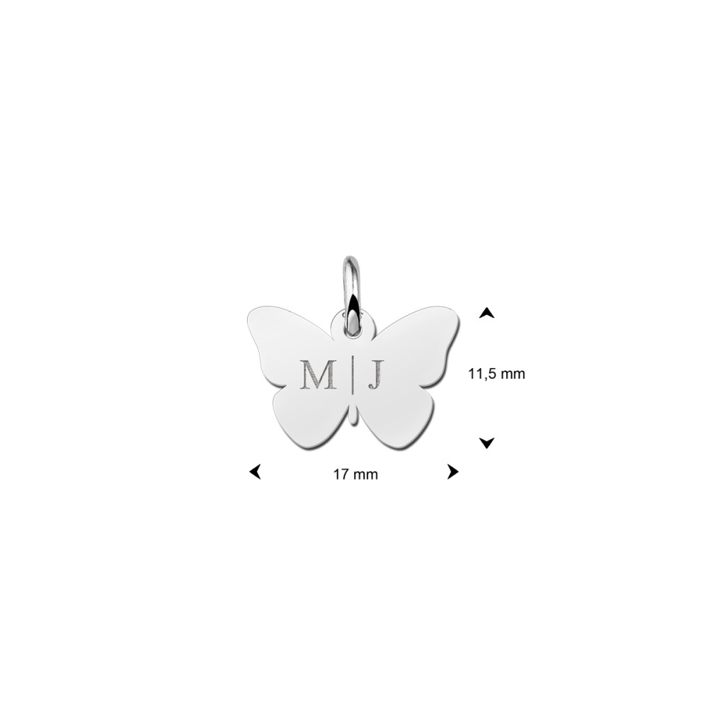 zilveren-vlinder-hanger-met-twee-initialen-17-mm-breed-hoogte-11-5-mm